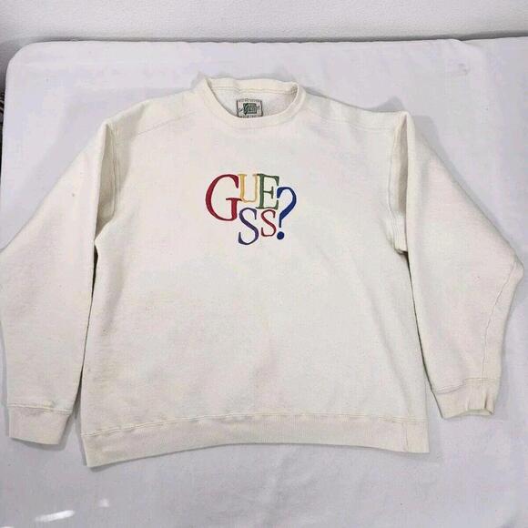 Vintage Guess Jeans Crewneck Embroidered Sweatshirt Women's Size Large USA - Picture 1 of 12